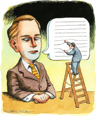 Pen & ink with watercolour, published in <em>The Daily Telegraph</em>