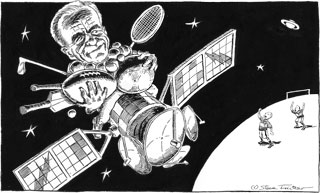 Pen & ink, published in <em>The Daily Telegraph</em>