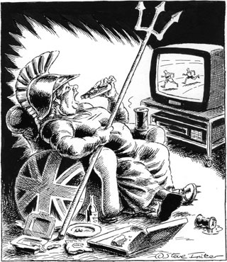 Pen & ink, published in <em>The Daily Telegraph</em>