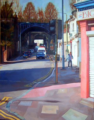 <em>Preston Circus</em>, oil on canvas, 90x70cm